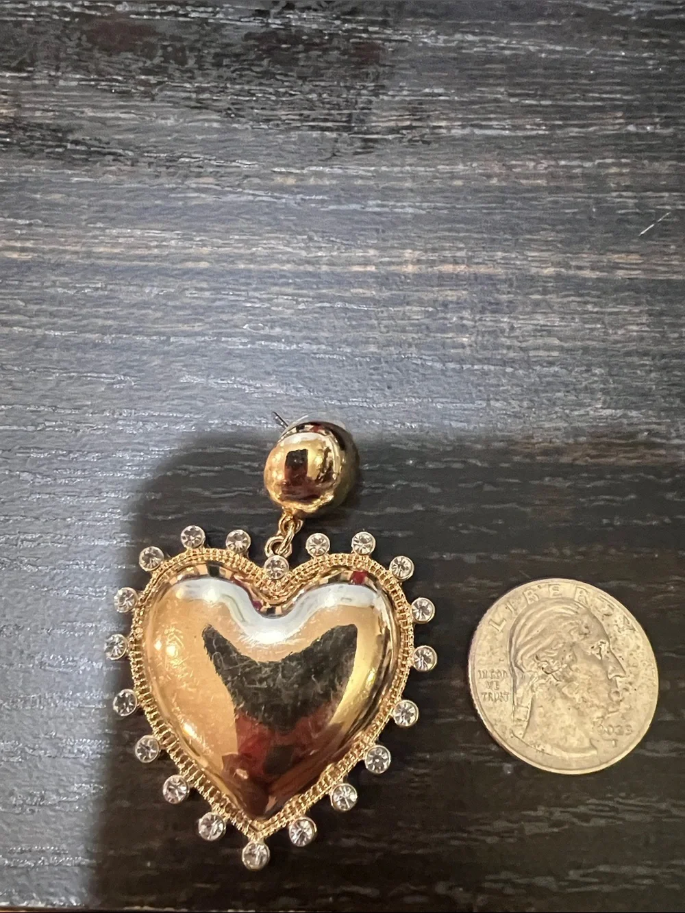 Heart Drop Earrings with Crystal Halo - Women Jewelry